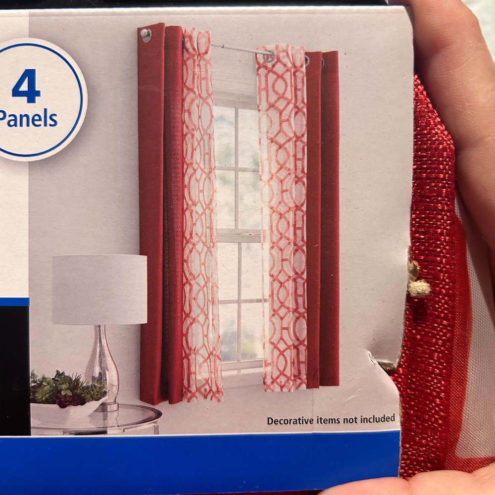 Red curtains 63 inch